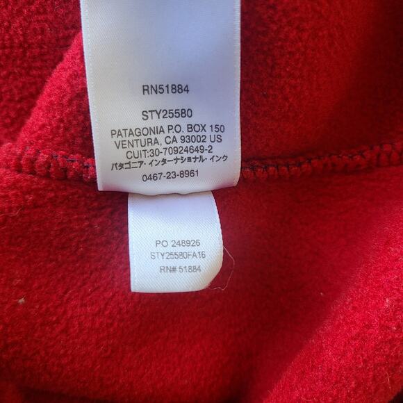 Patagonia Synchilla Snap T Navy Blue Red Pullover Fleece Sweater Women's XS - Picture 9 of 9